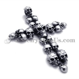 Modischer Totenkopf-Kreuz-Anhänger Aus Titan