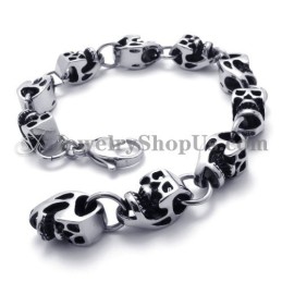 Wunderschönes Titan-Totenkopf-Armband