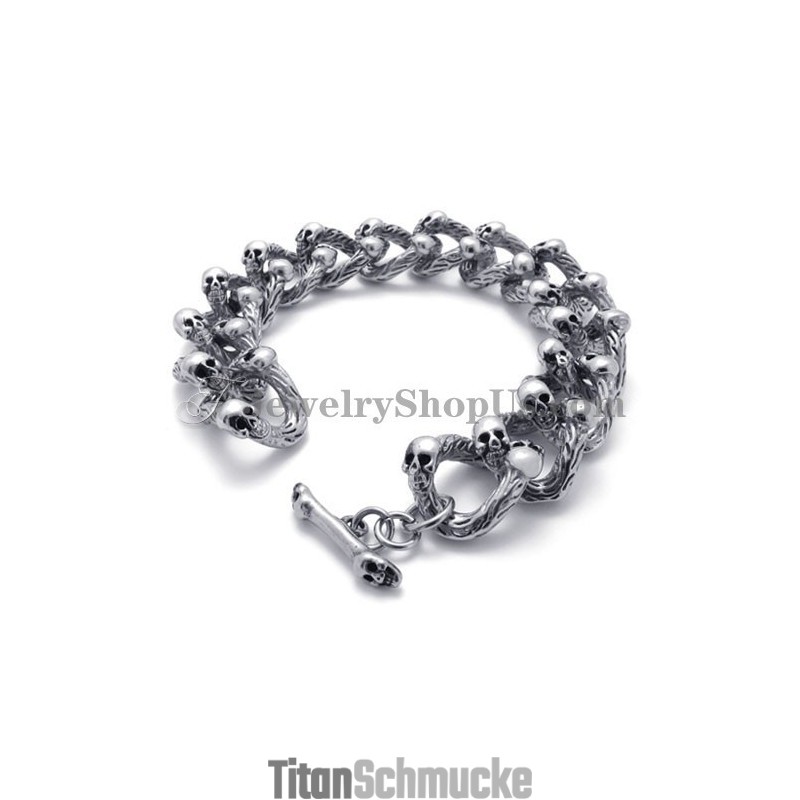 Modisches Titan-Totenkopf-Armband Modisches Titan-Totenkopf-Armband