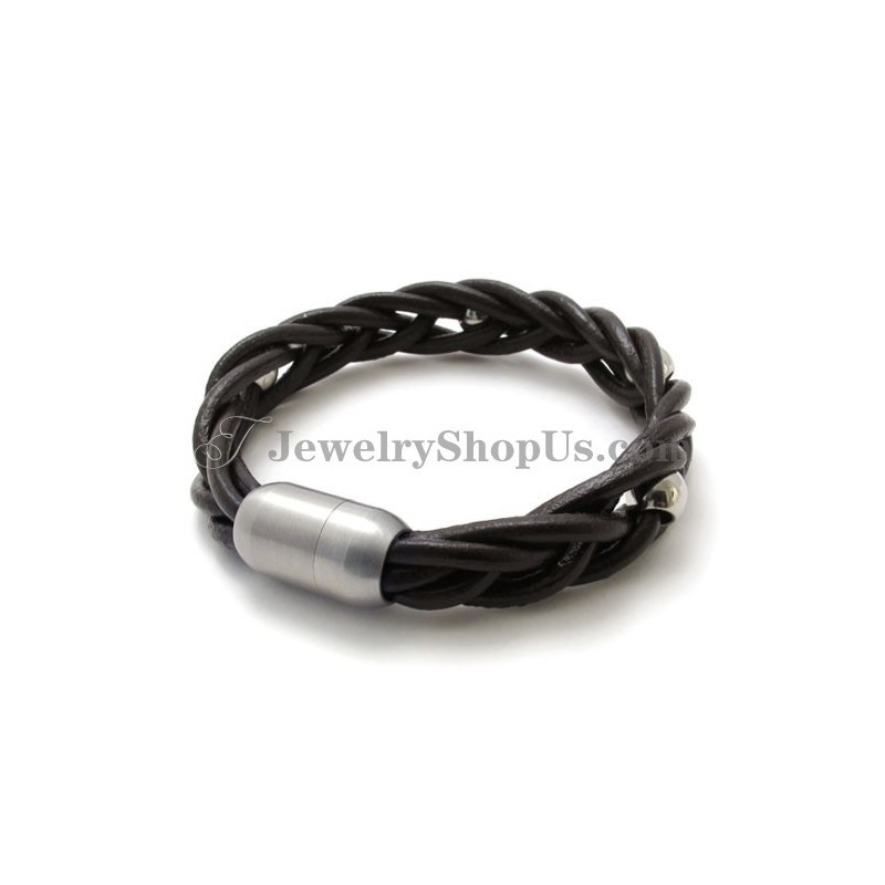 Modisches Armband Aus Leder Und Titan