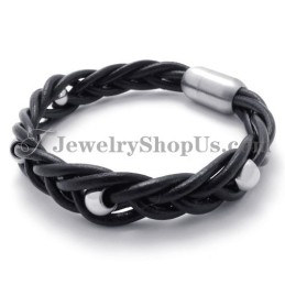 Modisches Lederarmband Mit Titan