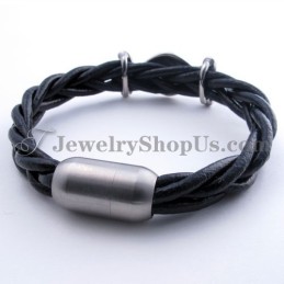 Modisches Lederarmband Aus Titan