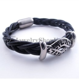 Modisches Lederarmband Aus Titan