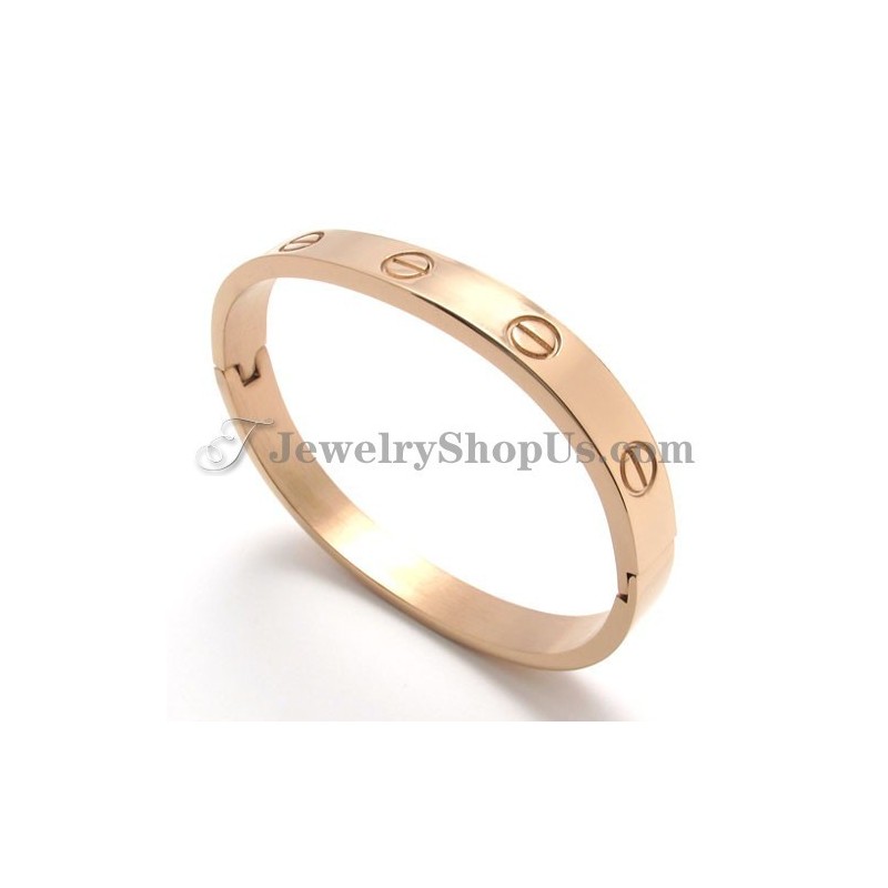 Elegantes Titan-Roségold-Armband Für Damen