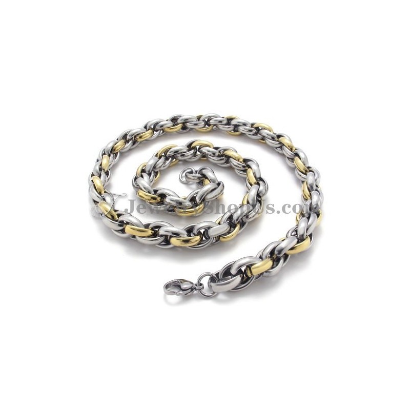 Elegante Halskette Aus Gold Und Titan