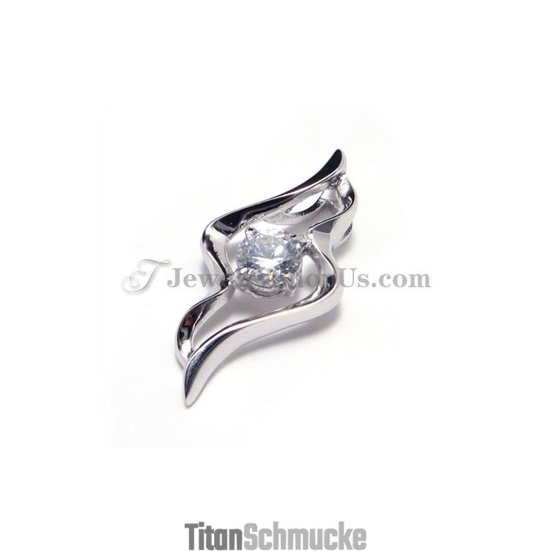 925 Silber Anhänger Mit Zirkon (Galvanisiertes Platin) Mit Freier Kette 925 Silber Anhänger Mit Zirkon (Galvanisiertes Platin) Mit Freier Kette