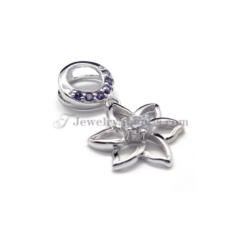 925 Silber Anhänger Mit Zirkon (Galvanisiertes Platin) Mit Freier Kette 925 Silber Anhänger Mit Zirkon (Galvanisiertes Platin) Mit Freier Kette