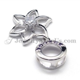 925 Silber Anhänger Mit Zirkon (Galvanisiertes Platin) Mit Freier Kette