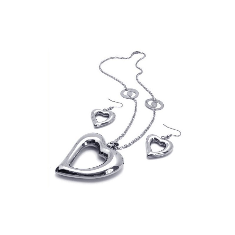Elegante Form Farbbrillanz Stabile Qualität Titan Schmuckset Inklusive Halskette, Anhänger, Ohrring
