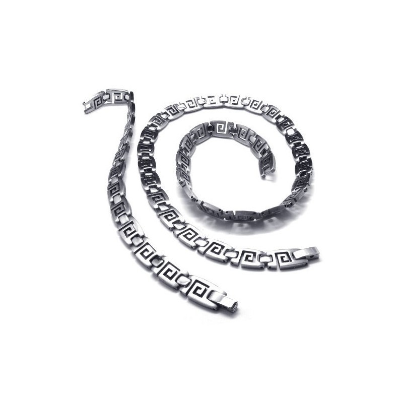 Gekonnte Verarbeitung Farbbrillanz Hervorragende Qualität Titan Schmuckset Inklusive Halskette, Armband Gekonnte Verarbeitung Farbbrillanz Hervorragende Qualität Titan Schmuckset Inklusive Halskette, Armband