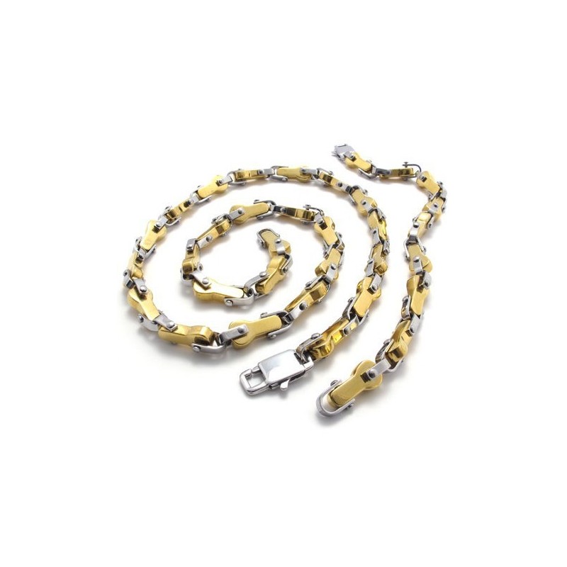Modernes Design Farbbrillanz Stabile Qualität Titan Schmuckset Inklusive Halskette, Armband Modernes Design Farbbrillanz Stabile Qualität Titan Schmuckset Inklusive Halskette, Armband