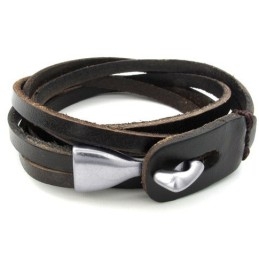 Elegante Form Zarte Farben Hochwertiger Titan-Lederarmreif
