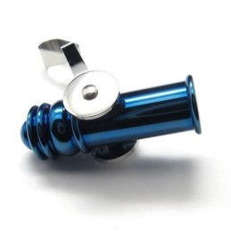 Herren-Halskette Mit Kanonenanhänger Aus Reinem Titan, Blau, 6466