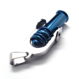 Herren-Halskette Mit Kanonenanhänger Aus Reinem Titan, Blau, 6466